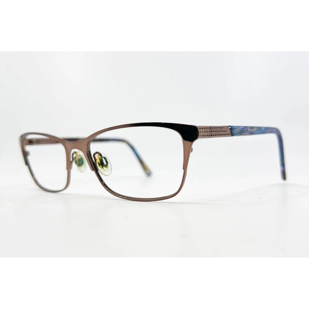 Via Spiga Eyeglasses Women Brown Blue Zyloware 53-15-135 560